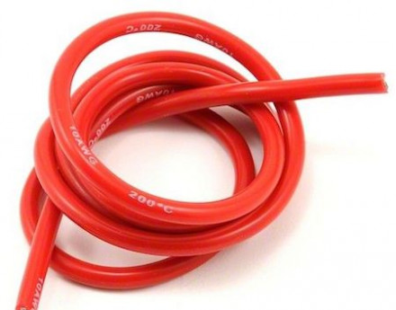 Провод силиконовый 16AWG (красный) 1м