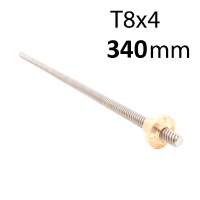 Винт трапецеидальный T8x4 с гайкой (340мм) Винт трапецеидальный T8x4 с гайкой (340мм)